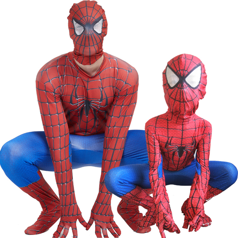Spider-Man Clothes for Children, Boys, Adults, Tight Garments, Halloween Dresses, Costplay Dresses for Adults