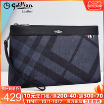 Jinlili mens handbag leather luxury 2021 new high-end business large capacity light luxury handbag