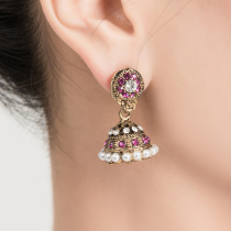 India imported India Pakistan Nepal gold plated earrings Drop earrings Accessories Bohemian national style Iman dance