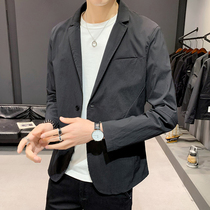  New suit jacket mens Korean slim-fit trend top handsome two-button casual small suit single west upper body
