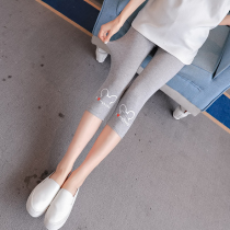 7 points pregnant women leggings summer wear thin safety pregnant women pants outside wear pregnancy anti-light fashion tide mother