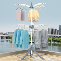Drying rack floor folding bedroom cool clothes home retractable clothes bar balcony baby drying hanger artifact