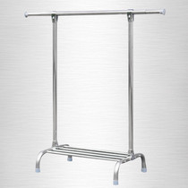 Telescopic drying rack stainless steel floor drying hanger single pole hanger collars bedroom balcony clothes shelf