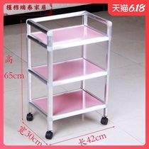 Storage rack Wheeled trolley Beauty salon universal wheel kitchen trolley Multi-layer storage cart can be moved
