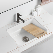 Deepen flat bottom washing basin square basin embedded household basin ceramic hand basin washing pool sink