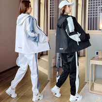 Fashion trendy brand sportswear suit women 2021 Autumn New Korean leisure students foreign atmosphere age two-piece set