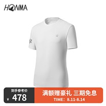 HONMA2021 new golf mens short-sleeved T-shirt round neck basic version simple style skin-friendly and breathable