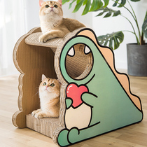 Dinosaur vertical cat scratching board nest grinding claw board Durable no crumbs Corrugated paper Anti-cat scratching sofa toys Cat supplies