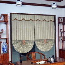 Bamboo curtain roller curtain home balcony sunshade hotel curtain tea house fan curtain fan curtain Roman curtain partition decorative curtain