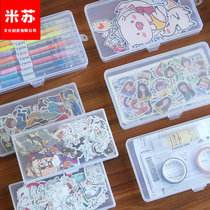 Misuna Hut Handbook Sticker Sticker Notes Sub-packed Mini Box Storage Plastic Classification Label Arranged