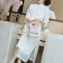 National tide Zen Chinese national style retro temperament womens Hanfu Tang Dress Chinese style Cheongsam modified version dress