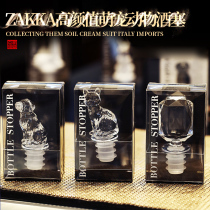 Durable and lovely creative wine stopper cat dog crystal grape red wine bottle stopper silicone sealing stopper champagne stopper wine utensils