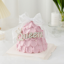 Goddess cake decoration piece Pearl queen slot bow 38 women dessert baking small plugins