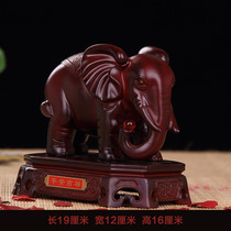 Wood grain fortune elephant ornaments resin crafts large mascot Ruyi feng shui decorations