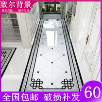 New Chinese living room parquet tile tiles into the home entrance pass imitation water knife 0 8 meters wide corridor aisle mosaic floor tiles 800
