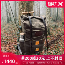  American Frost River outdoor travel travel roll top backpack Oil wax waterproof retro canvas backpack