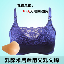 Special bra for artificial breast two-in-one breast bra after cancer surgery silicone false mastectomy without steel ring underwear summer