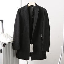 Pick up leaks high-end texture foreign trade factory tail goods autumn and winter mens mid-length casual windbreaker jacket coat