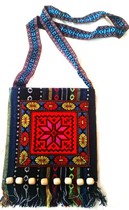 Guangxi Zhuang handicraft Zhuang Jin bag cross-stitch national style bag embroidery bag Womens bag brocade oblique backpack hydrangea