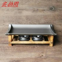 Alcohol stove barbecue plate Alcohol stove aluminum plate pot Small grilled fish plate Alcohol block vintage plate Takoyaki non-stick pan