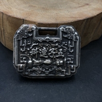 Ancient Play Miscellaneous Lock Sheet Five Subdeno Padlock Imitation Ancient Ancient-Silver Lock Sheet Pendant