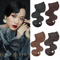Cheongsam Catwalk wig Fluffy pull flower hair bag Corrugated bangs Retro pan head balls bud head simulation curl bag