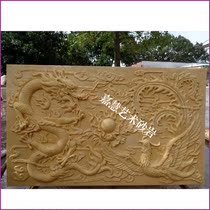 Jiahui sandstone glass fiber reinforced plastic European resin hollow relief mural background wall courtyard exterior wall decoration dragon and phoenix Chengxiang