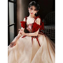 Toast Bridal High Level Sensational Style Stunning Red Dress At Large Princess Wedding Engagement Dresses Light Extravagant and Fancy High-end