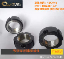 F-type tooth abdomen Precision Lock nut self-locking fixed bearing lock female screw locking anti-loosening round nut cap