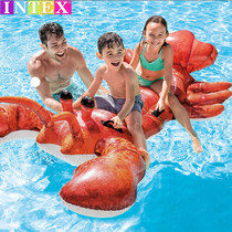 Intex swimming floating bed thickened water inflatable realistic double big lobster Children baby swimming ring Hovercraft