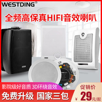Westin ceiling wall speaker Shop home ceiling set Indoor and outdoor restaurant background music Public broadcast