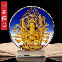 Buddha statue portrait Fate Buddha portrait Zhunti Buddha mother hanging portrait Crystal table Zhunti Bodhisattva high-definition picture