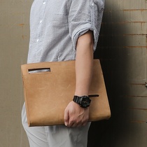 Mens Bag Shoulder Bag Leather Business Briefcase Mens Bag Hand bag Vertical Casual Head Layer Cowhide shoulder bag