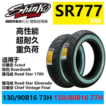 God Gang SHINKO Harley 883 X481200N Gliding Road King Vespajango Motorcycle White Side Tires