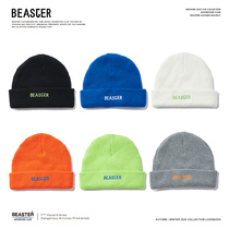 BEASTER X EddieKang co-name hat positive and negative embroidery personality fashion trend casual knitted hat