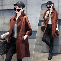 Long coat womens spring and autumn 2021 New loose Korean version of Joker thin casual trench coat tide