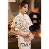 Improved cheongsam evening dress women 2021 new autumn winter elegant retro young air quality high end party dress