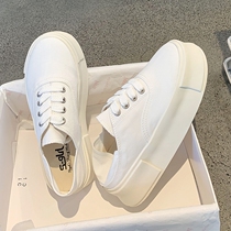 home daily soft-whirring texture ~ upper feet knock foreign style retro port flavor two wearing thick-soled white shoes women