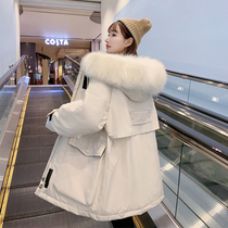 Pregnant women winter down cotton clothing long 2021 New loose fashion models cotton-padded jacket winter pregnancy coat