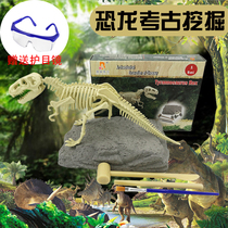 Dinosaur fossil archaeological excavation toy childrens handmade Jurassic Tyrannosaurus Rex skeleton assembly model