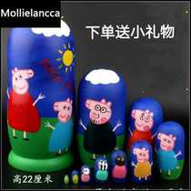 Russian jacket 10 layers of piggy Cartoon Cute Sets of Festive Gifts Children Puzzle