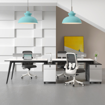 Office desk and chair combination Simple modern white office furniture 46 people 2 4 6 people staff desk station