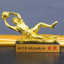 Football Goalkeeper Trophy World Cup Goalkeeper Golden Glove Trophy Custom Tuba Best Goalkeeper