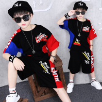 Boys summer clothes suit Summer children hip hop street dance performance The boy is handsome and the CUHK Scout Racks Up the Costume