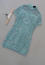 Printing P392-820] counter brand new bottoming womens dress 0 46KG