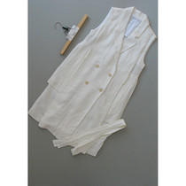 Complement bone X3-825] counter brand linen new waistcoat women's small horse clip waistcoat 0 54KG