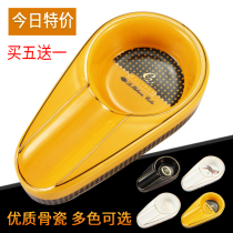 galiner cigar ashtray portable creative personality household cigar ashtray ceramic snow plus special metal