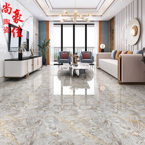 Gray light luxury gold silk glaze tiles 800x800 living room floor tiles Negative ion all-body marble non-slip floor tiles