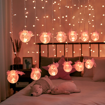 Led net red romantic ambience Decorative Princess Room Bedroom Arrangement Colorful Lights string lights Full Star Stars Shine
