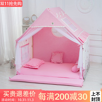 Cotton and linen childrens tent play house embroidered princess indoor oversized baby bed artifact girl play house toys